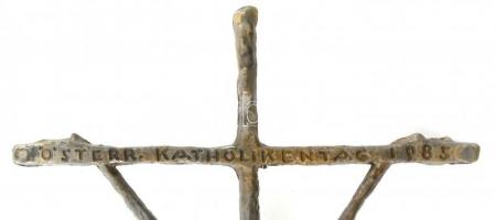 Erwin Huber (1929-2006): Feszület. Fém. Jelzett. 20 cm