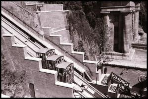 1986 Budapest, a budai sikló átadás előtt és után, 76 db vintage NEGATÍV, 24x36 mm