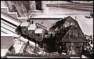 1986 Budapest, a budai sikló átadás előtt és után, 76 db vintage NEGATÍV, 24x36 mm