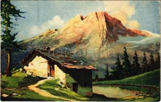 1944 Italian landscape art postcard. Cecami n. 1049. (EB)