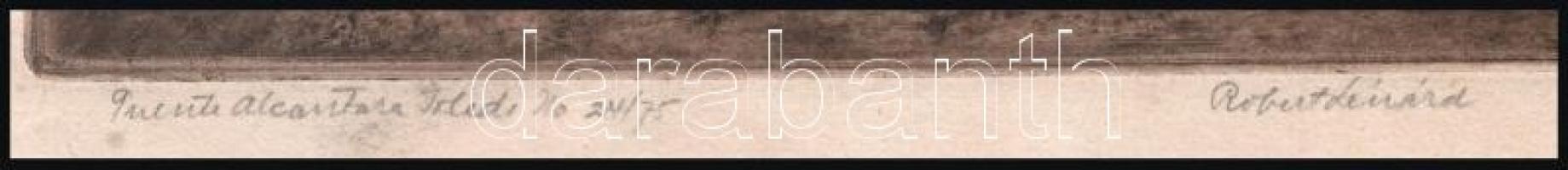 Lénárd Lévy Róbert (1879-1936): Puente de Alcántara (Toledo). Rézkarc, papír. Jelzett. Számozott: 24...