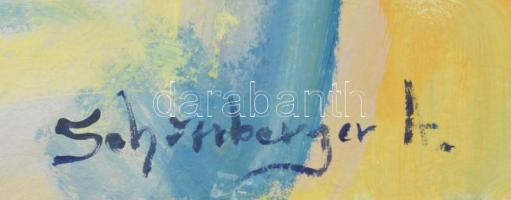 Schönberger A jelzéssel: Akt. Olaj, karton. 44,5x34 cm