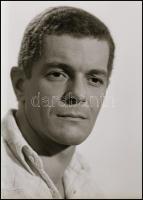 cca 1975 Mécs Károly (1936) a Nemzet Színésze díjjal kitüntetett színművész portréja, 3 db vintage N...