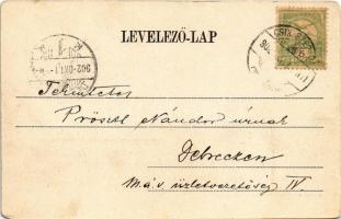 1902 Brassó, Kronstadt, Brasov; Árpád szobor, Millenniumi emlékmű, Bethlen-barlang. Ciurcu könyvkere...