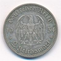 Német Harmadik Birodalom 1934A 2M Ag "Náci hatalom 1. évfordulója 1933. márc. 21. - Garnisonkir...