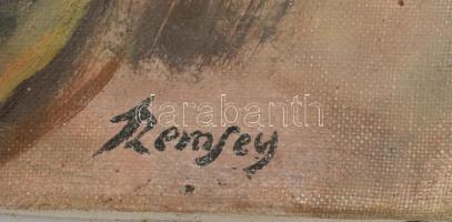 Remsey jelzéssel: Bakancs. Olaj, vászon. 30x40 cm