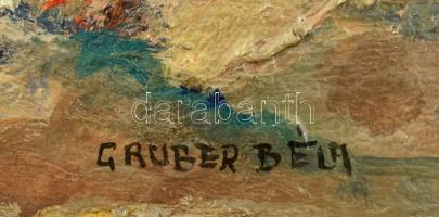 Gruber Béla jelzéssel: Táj. Olaj, karton. Széleinél kissé sérült. 43,5x33,5 cm