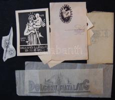 Bozó Gyula (1913-2009): 11 db különféle ex libris és egyéb kisgrafika