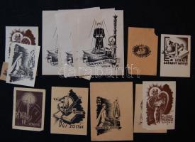 Bozó Gyula (1913-2009): 11 db különféle ex libris