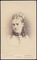 cca 1870 Mabel Grey, híres kurtizán, keményhátú fotó Elliott&Fry londoni műterméből,10×6 cm / courtesan, vintage photo