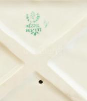 Hollóházi porcelán térdelő akt, kézzel festett, jelzett, hibátlan, m: 29 cm