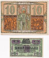 Ostffyasszonyfa / Hadifogolytábor 1916. június 1. 10f arab sorozat- és sorszámmal + Sopron 1918. 10f...