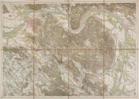 Dunakanyar térképe, vászontérkép, 1:75 000, 40×56 cm