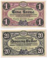 Zalaegerszeg / hadifogolytábor 1916. augusztus 15. 20f + 1K, mindkettő arab sorozat- és sorszámmal T...