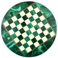 Malachit sakk, szép állapotban, d: 23 cm