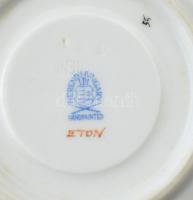 Herendi Eton mintás hat személyes mokkás készlet. Kézzel festett, jelzett, sérülésekkel, kopásokkal