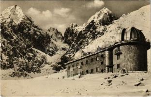 1952 Tátra, Magas-Tátra, Vysoké Tatry; Skalnaté pleso, Hvezdáren / Kő-pataki-tó, Obszervatórium / lake, observatory (EK)