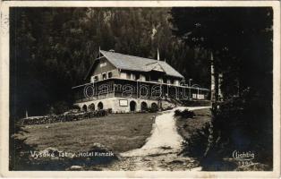 1930 Tátra, Magas-Tátra, Vysoké Tatry; Hotel Kamzík / Zerge szálló, menedékház / chalet, tourist house, hotel (fl)