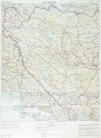 4 db IFOR térkép a délszláv államokról, főleg Boszniáról / 4 IFOR maps of the south Slavic states mostly Bosnia. 90x60 cm