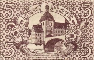 Német Birodalom/Weimari Köztársaság/Bamberg 1918. 5M fekete sorszámmal T:II/III