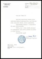 1988 Paskai László hercegprímás aláírása Bozó Gyulának szoló köszönőlevélen