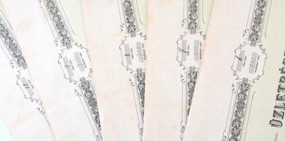 Kondoros 1910. "Kondorosi Földmíves munkások szövetkezete" üzletrész-jegy 50K-ról, (5x) so...