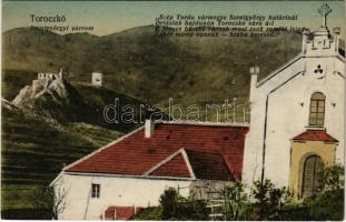 Torockószentgyörgy, Coltesti (Torockó, Rimetea); Szentgyörgyi várrom, templom. Fogyasztási Szövetkezet kiadása / castle ruins, church