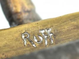 Ruff Andor (1885-1951): Wagner. Bronz, márvány talapzaton. Jelzett. 12,5 cm