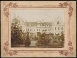 cca 1900 Tőketerebes, Andrássy-kastély, kartonra kasírozott fotó, hátoldalon feliratozva, 11×15 cm / Trebišov, Slovakia, Andrassy castle