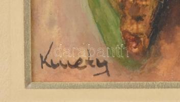 Kmety jelzéssel: Férfi díszmagyarban. Színezett nyomat, papír. 16x22cm, üveg nélküli fakeretben