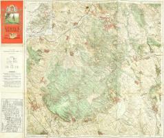 1928 Vértes hegység, Kirándulók térképe 15. sz., 1 : 50.000, M. Kir. Állami Térképészet, 76,5x64,5 c...