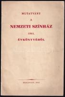 1942 Mutatvány a Nemzeti Színház 1941. évkönyvéből.
