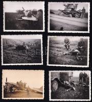cca 1940-1945 II. világháborús katonai fotók, harckocsi, repülőgép, elesett katonák, járművek, bevon...