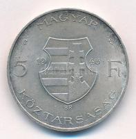 1946. 5Ft Ag "vastag Kossuth" fordított peremirattal T:2 Adamo F8