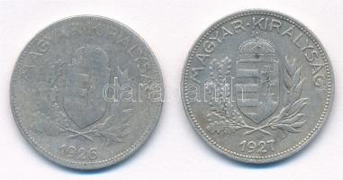1926-1927. 1P Ag (2x) T:2,2- ph., patina Adamo P6
