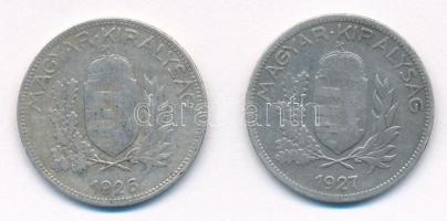 1926-1927. 1P Ag (2x) T:2- 
Adamo P6