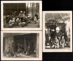 cca 1920-1930 Távol-keleti képek, 7 db, hátoldalon feliratozva, 13×18 cm