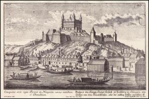 Pozsony látképe, reprint nyomat, 22×30 cm / view of Bratislava, modern copy