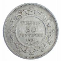 Tunézia / Francia Protektorátus 1891A (1308) 50c Ag T:1-,2 Tunisia / French Protectorate 1891A (1308) 50 Centimes Ag C:AU,XF Krause KM#223