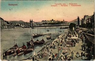 1915 Budapest V. Duna-parti piac