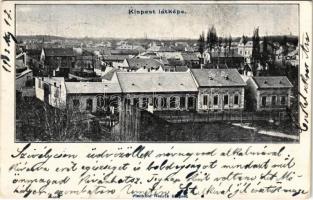 1903 Budapest XIX. Kispest, látkép. Fischhof Henrik kiadása (EK)