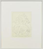 Pablo Picasso (1881-1973): Orfeusz halála. Klisé, papír. Jelzés nélkül. Üvegezett keretben. 19x14,5 cm