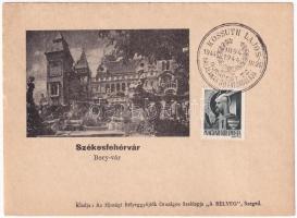 Székesfehérvár, Bory vár. Kiadja az Ifjúsági Bélyeggyűjtők Országos Szaklapja "A Bélyeg" + "1894-1944 Kossuth Lajos halálának 50. évfordulója 1944. III. 25. Budapest" So. Stpl. (non PC)