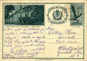 1936 Sümeg, Püspöki palota. Magy. Kir. Posta Levelezőlap (szakadás / tear)