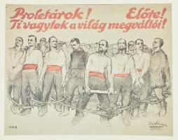 Aradi Nóra-Győrffy Sándor: A magyar Tanácsköztársaság művészete, 1979, 31 db plakát reprint + kísérő...