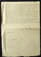 1950 Bozó Gyula grafikusművész, éremtervező aláírt önéletrajza