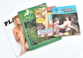 4 db erotikus / pornó magazin (Playboy, Erato, stb.)