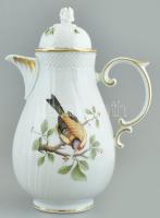 Hollóházi Pannónia collection porcelán teáskanna. Kézzel festett, jelzett, hibátlan. 22 cm