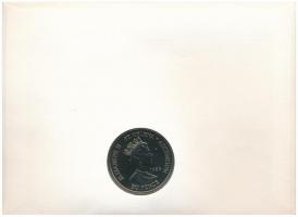 Szent Ilona 1986. 50p Cu-Ni "Napoleon halálának 165. évfordulója" érmés, francia bélyeggel...