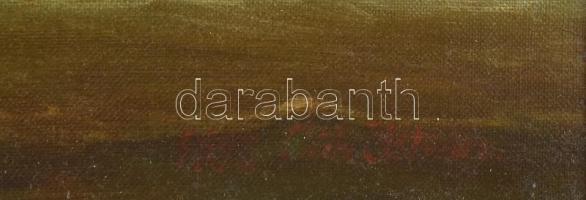 Oláh István (?-): Vitorlások. Olaj, vászon, jelzett. Dekoratív fa keretben, 76x106 cm